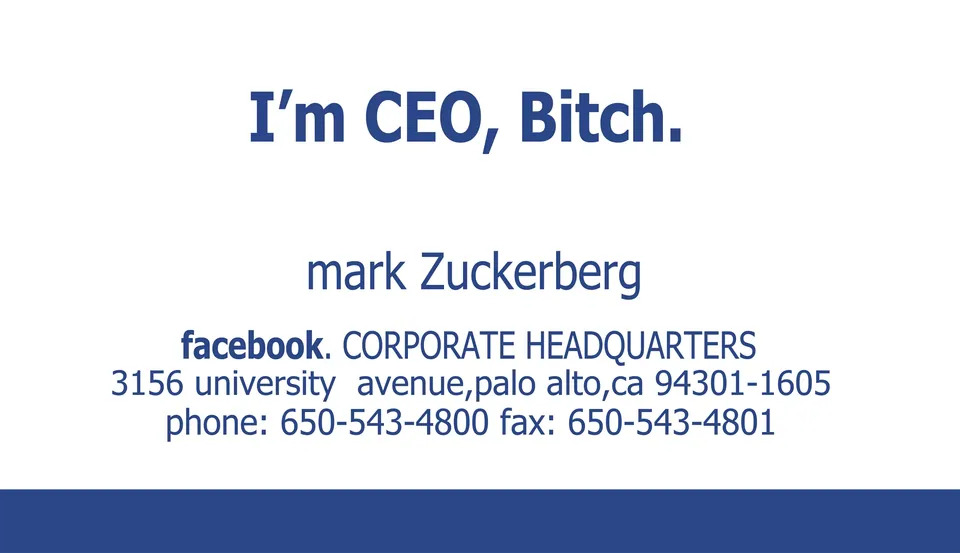 Картина «Визитка CEO» — I’m CEO, bitch, холст на подрамнике