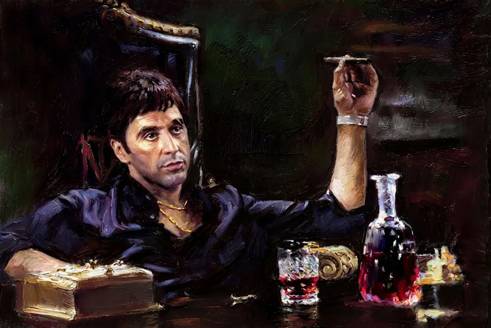 Картина «Лицо со шрамом»: Тони Монтана (Scarface), холст на подрамнике